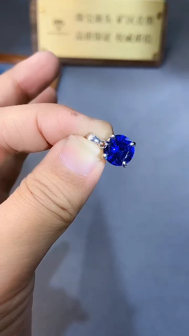 【闪购商品】蓝宝石颈饰银S925镶嵌354