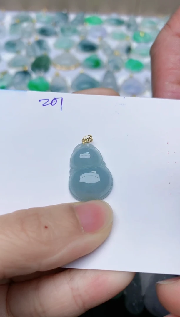【闪购商品】翡翠颈饰18K金镶嵌天然翡翠A货    201