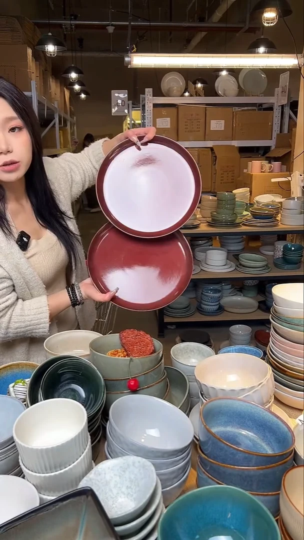 瓷8【瑕疵】外贸尾货窑变釉下彩