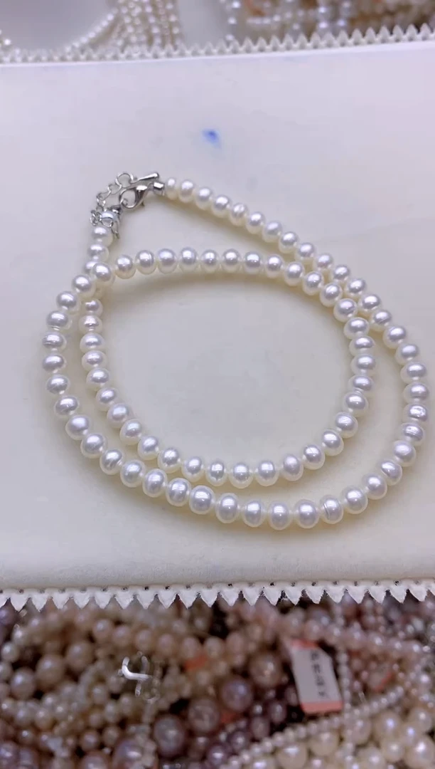 未镶嵌淡水珍珠1小米珠项链