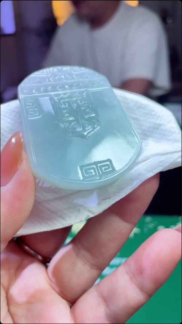 定制翡翠未镶嵌仿古无事牌