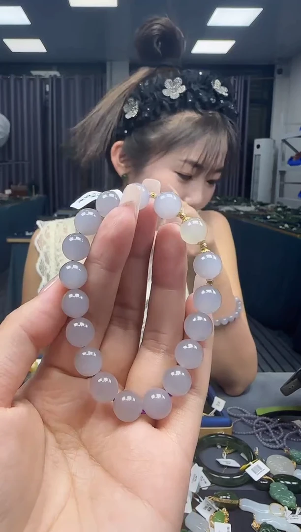 手串18K金镶嵌和田玉1