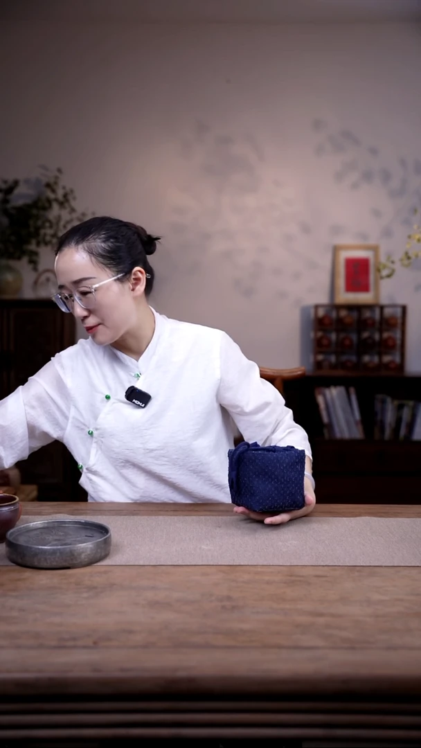 茶壶紫砂蓝色中号布袋