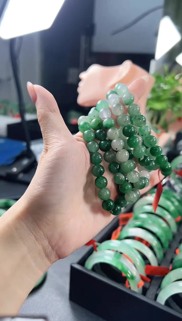 石英质玉手链未镶嵌非洲翠手串10mm