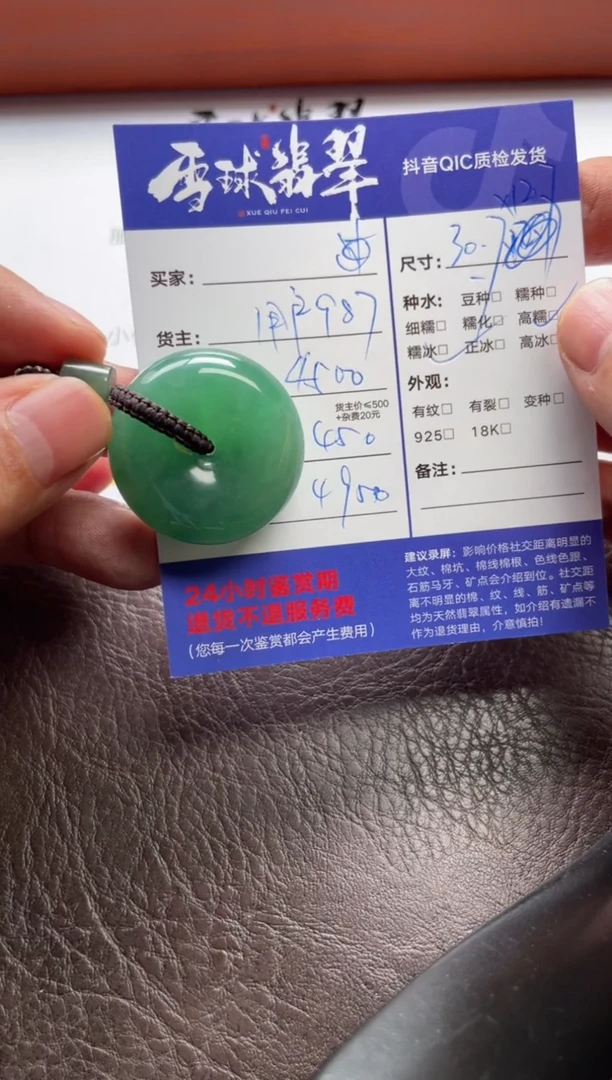 翡翠未镶嵌颈饰1493608066