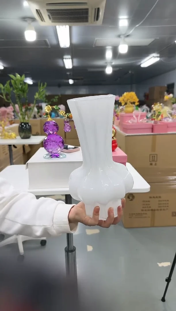 藤花间集水晶琉璃摆设     花瓶