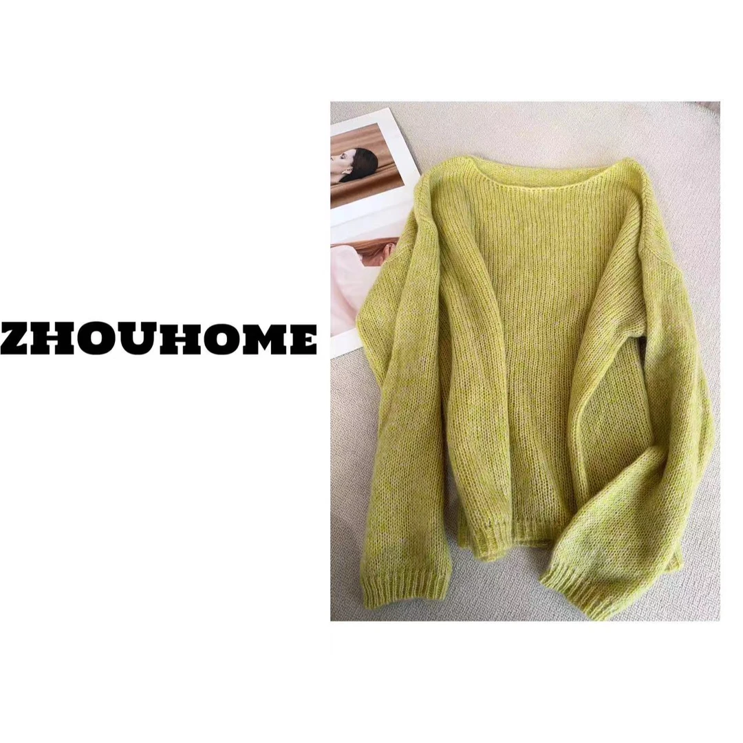 【周周服饰】韩货春款轻薄软糯长袖针织衫女2025新款