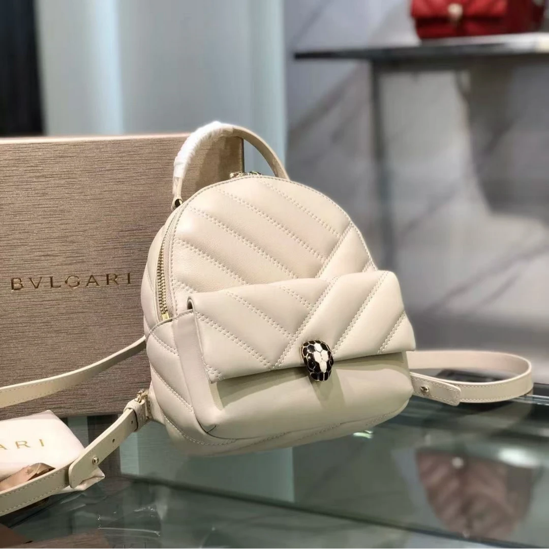 95新 BVLGARI/宝格丽 /双肩包/9562 菲菲