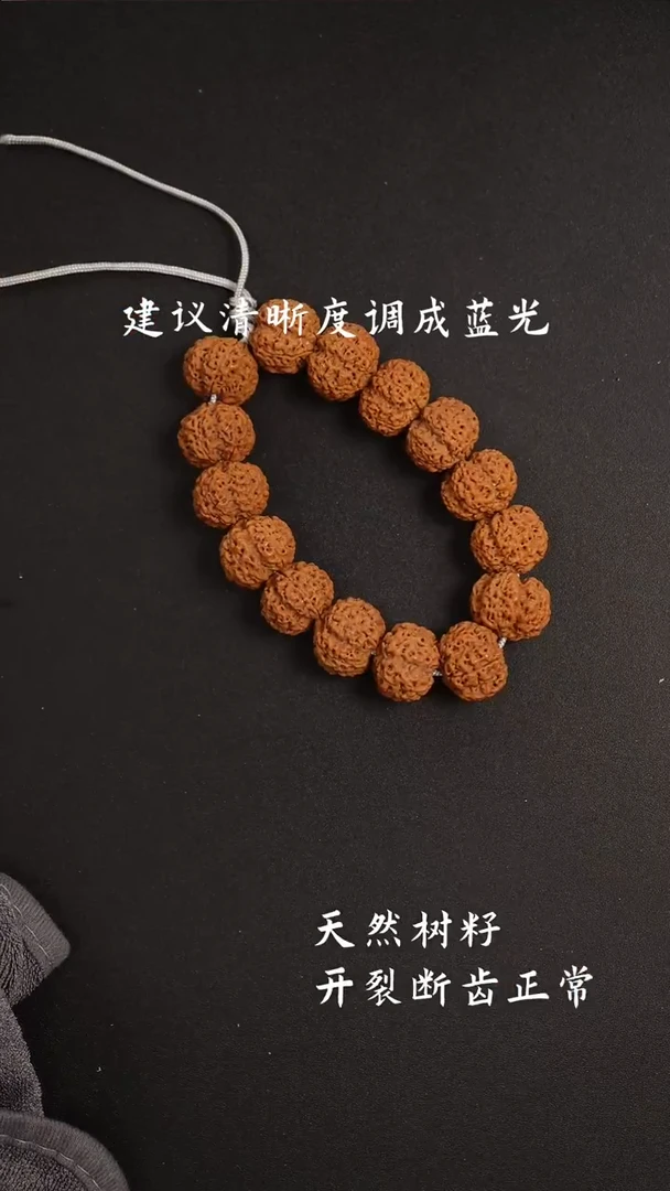 金刚菩提手串梅花双龙超头21.299