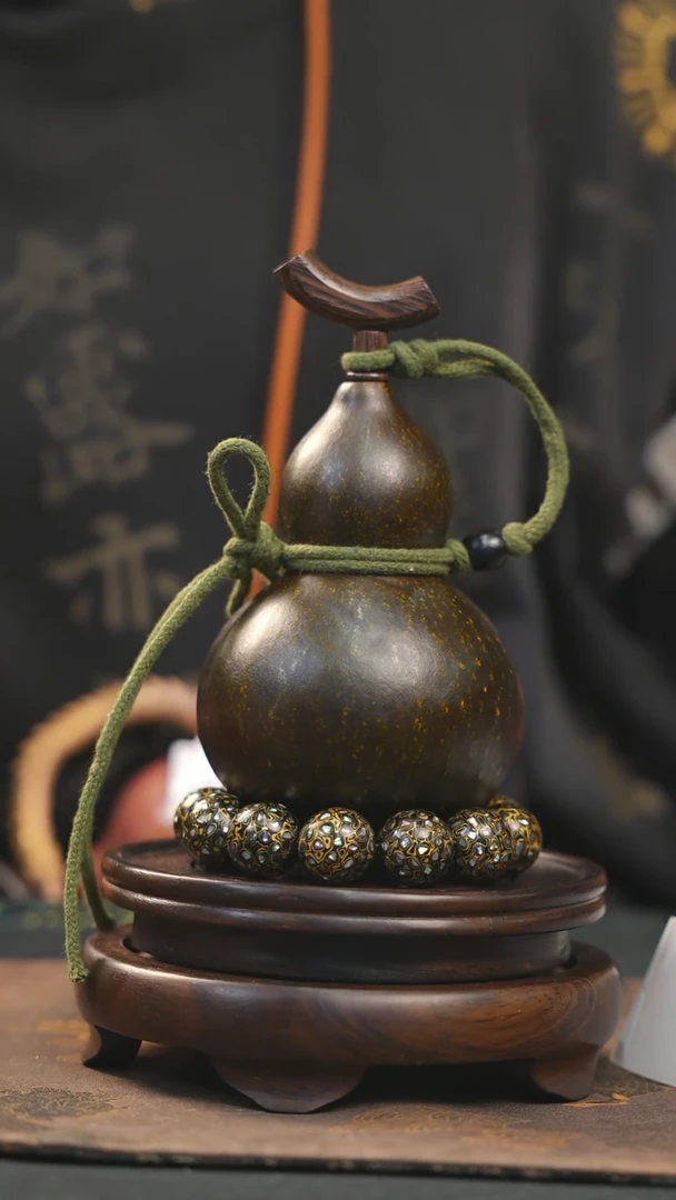 【闪购商品】YO126大漆酒葫芦不包手串及旋转底座