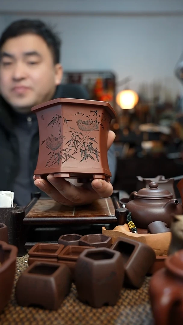 紫砂花盆嘟*長木軒精品紫砂