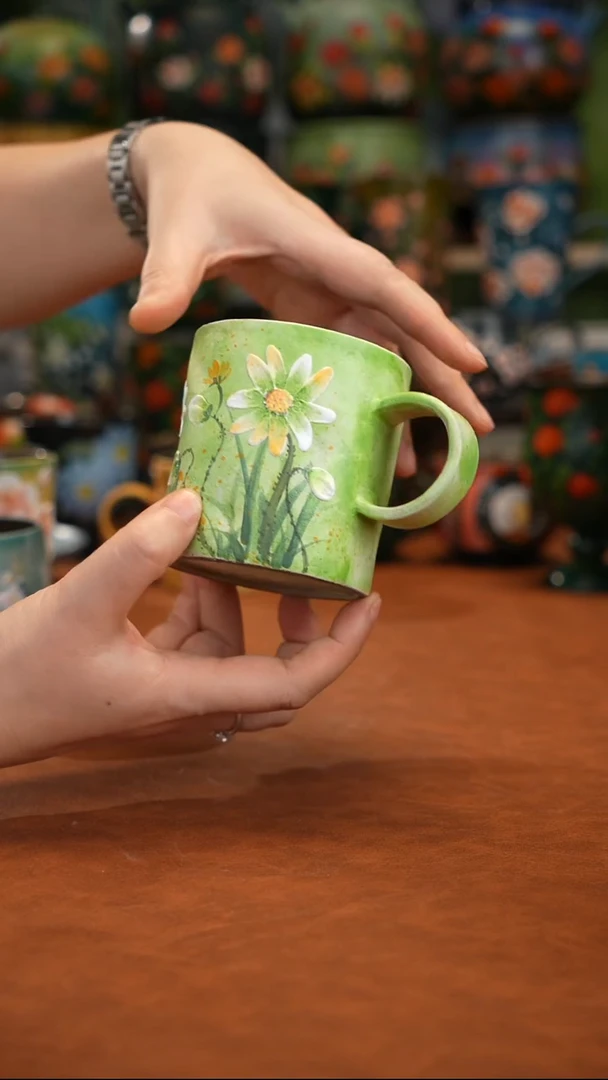 紫砂油画釉下彩手绘