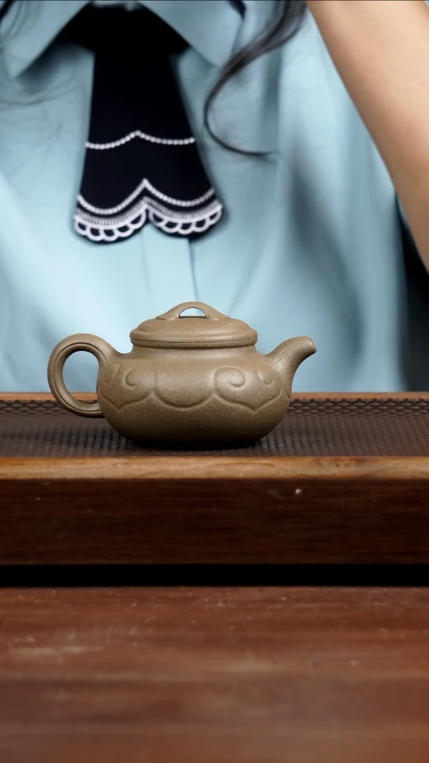 茶壶紫砂青降仿古如意230CC