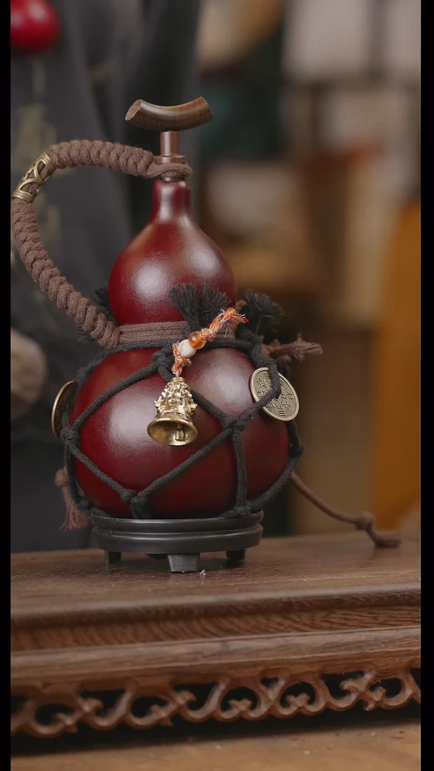 【闪购商品】278号精品天然大漆工艺防渗内胆酒葫芦~