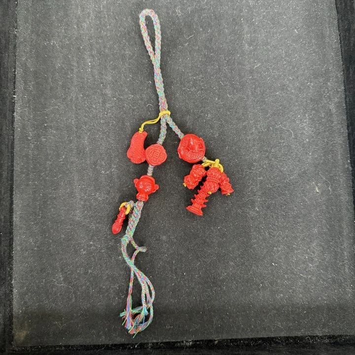 含辰砂工艺品高含朱砂设计款卡通挂件-542525