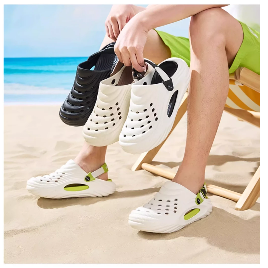 奥康 男鞋2025夏外穿防滑包头拖鞋运动沙滩洞洞鞋门店发货