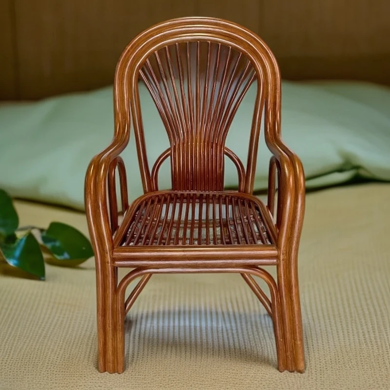 休闲背高108总宽66简约家用印尼玛瑙藤单人靠背椅阳台椅户外椅