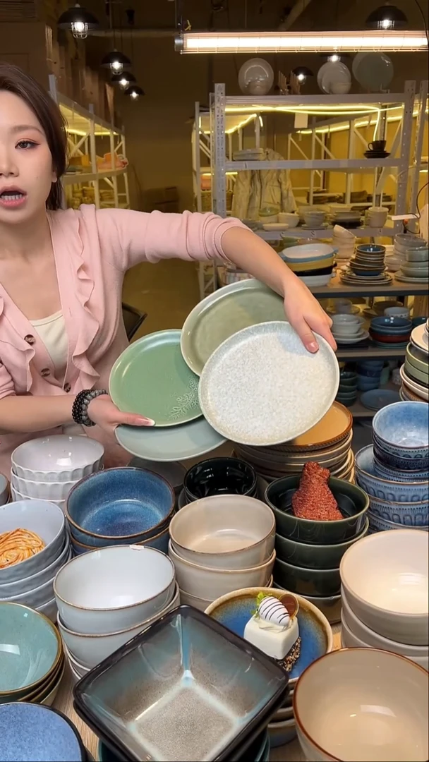 瓷234【瑕疵】外贸尾货窑变釉下彩