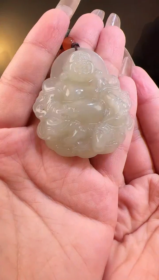 【闪购商品】和田玉颈饰未镶嵌逍遥佛 多样性发