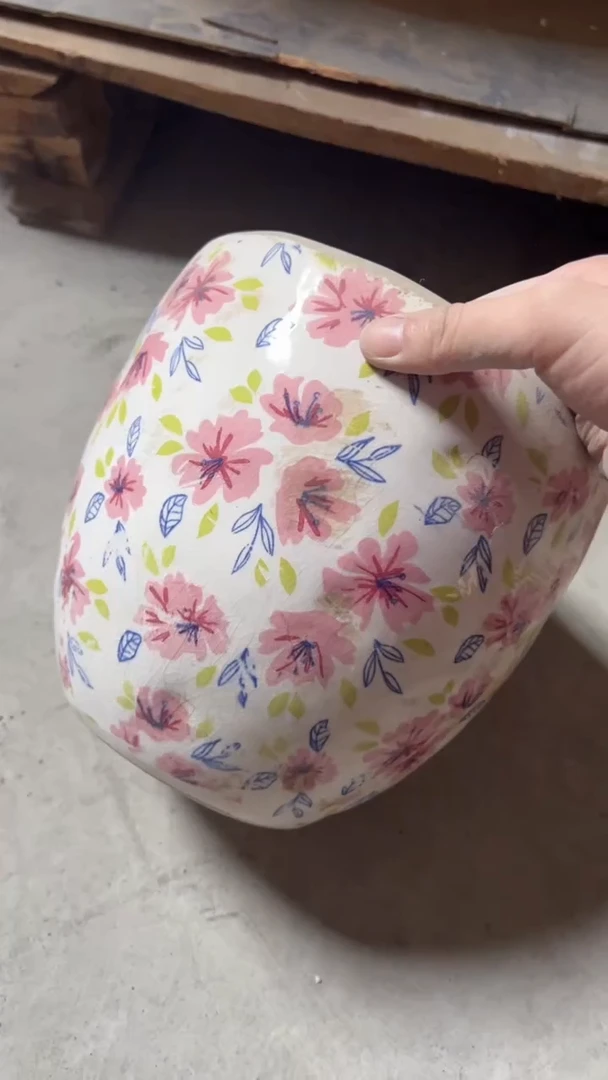 【闪购商品】陶瓷花盆高19cm内口17cm