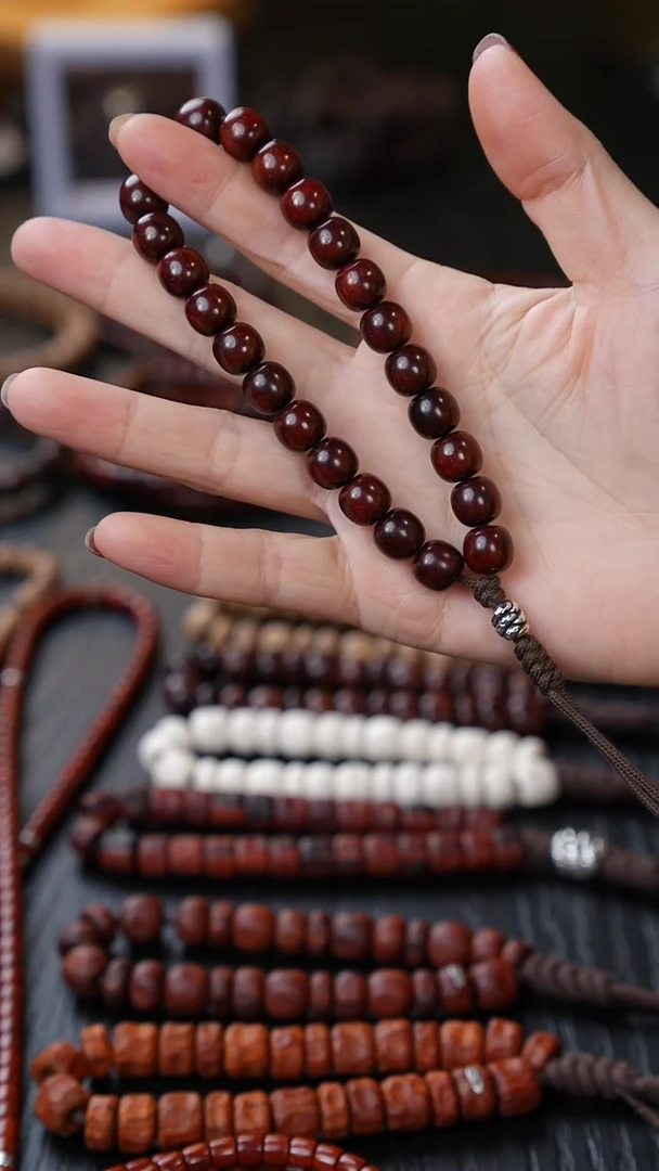 檀香紫檀（小叶紫檀）手串/手链老型手持带金刚结线束