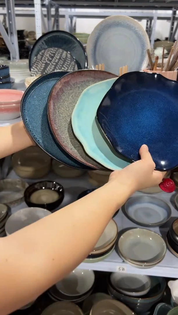 陶瓷外贸尾货瑕疵满20包邮X4 小盘组合