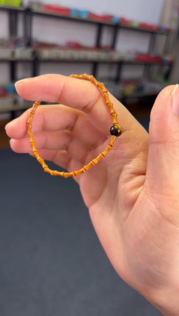 吊坠菩提根/象牙果  橄榄竹节单圈