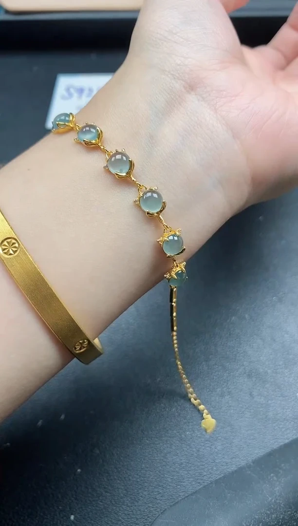 翡翠戒指银S925镶嵌5151-20