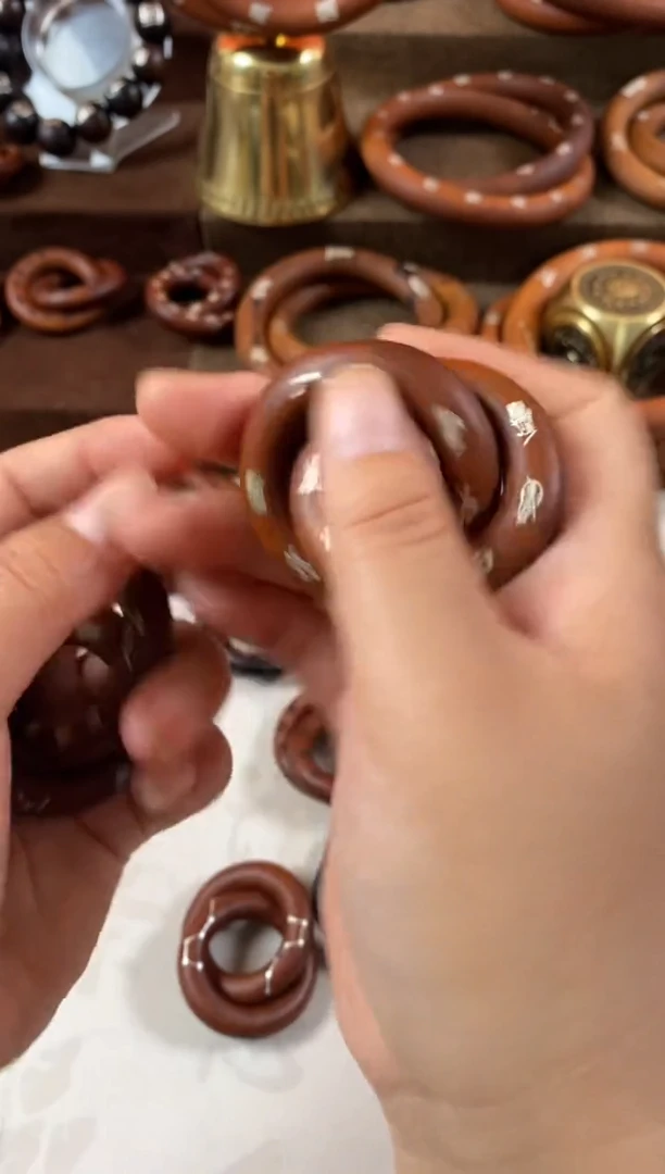 木枣木老料2.5小圈镶银五雷五路全品