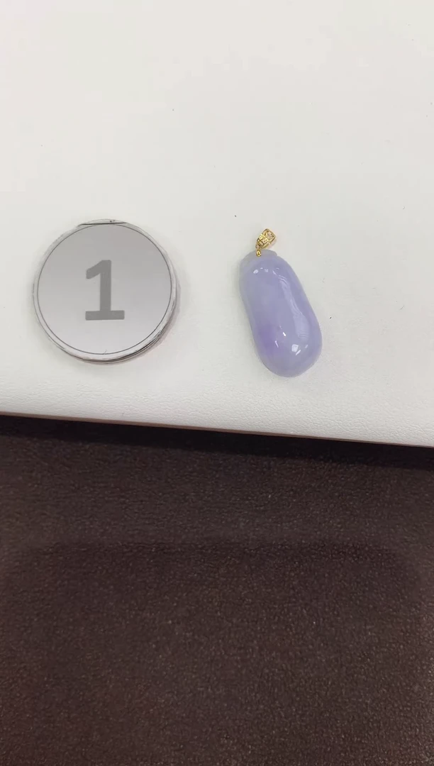 颈饰18K金镶嵌翡翠天然缅甸a货翡翠(多样性发其一