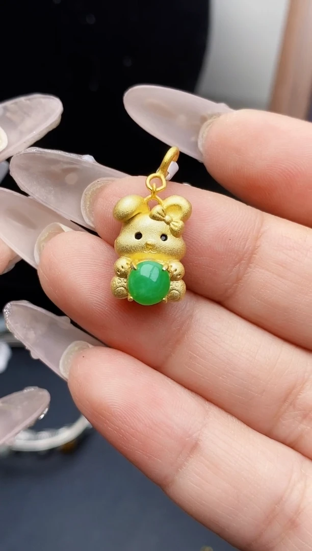 银S925镶嵌戒指翡翠橘*1517