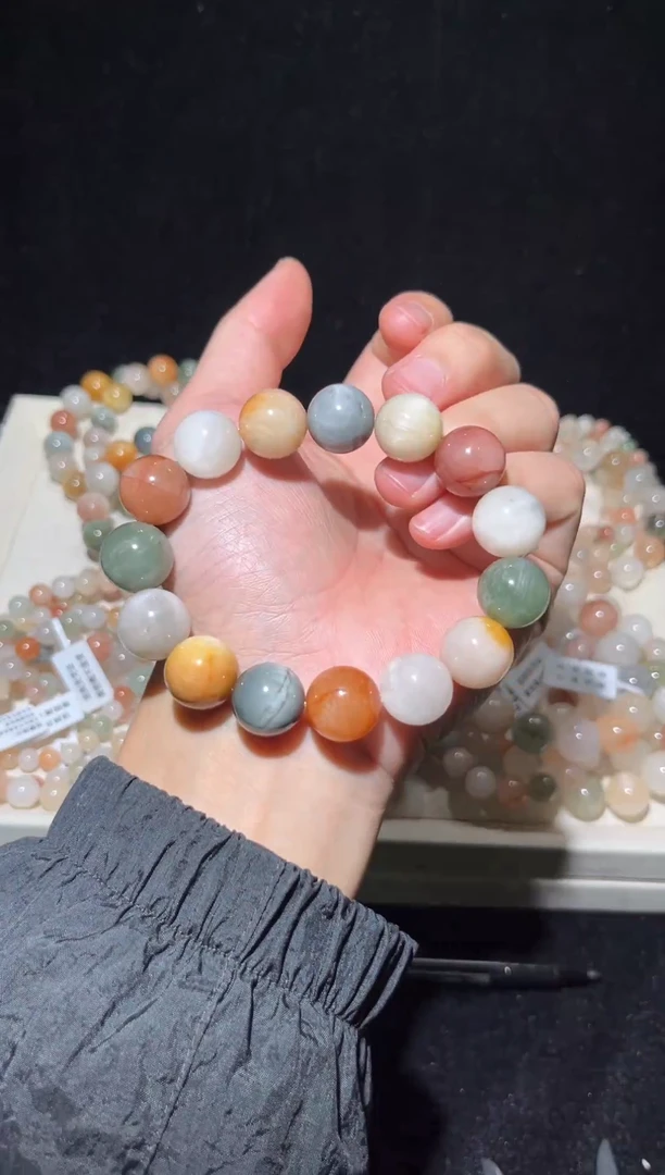 未镶嵌手串水晶9彩兔毛出厂价默认微瑕14+