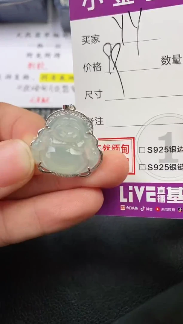 颈饰银S925镶嵌翡翠燕**?挂件