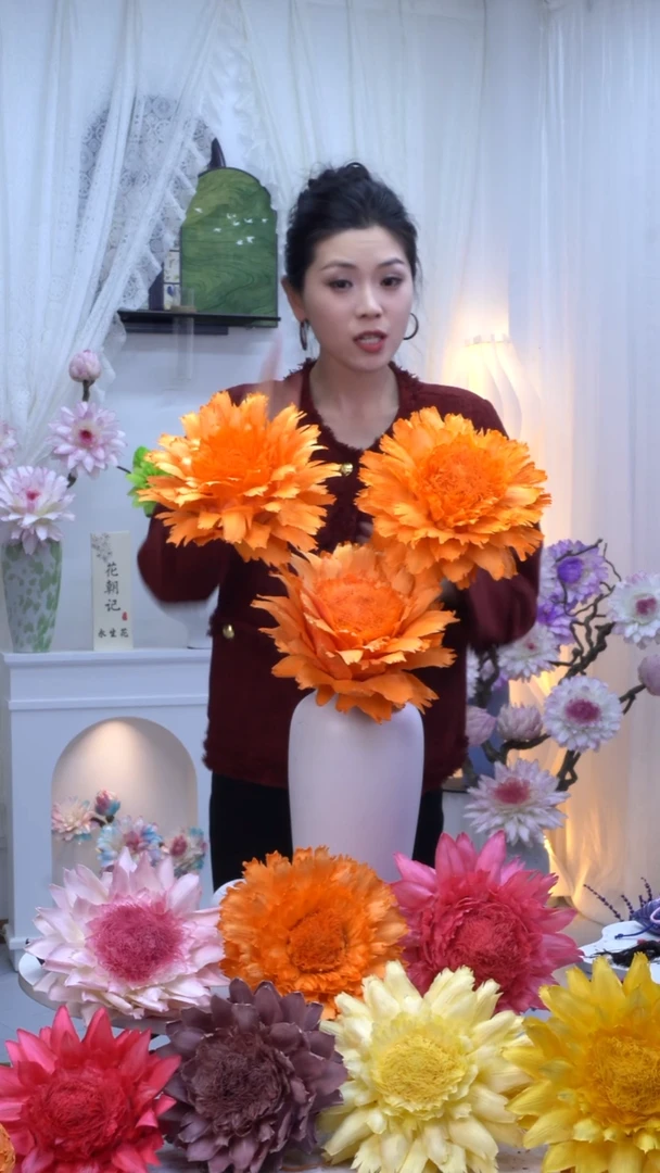 永生洋蓟爱马仕橙3头【微瑕】7715