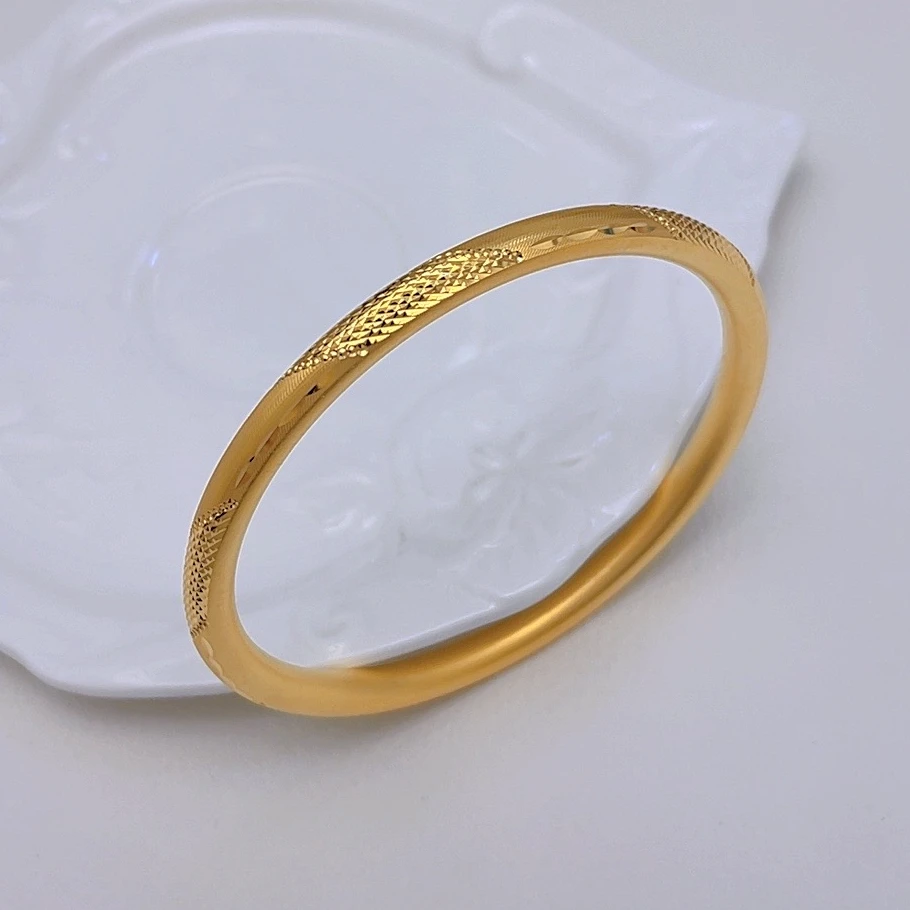 手镯 1903-时尚车花维秘手镯气质轻奢百搭简约实心