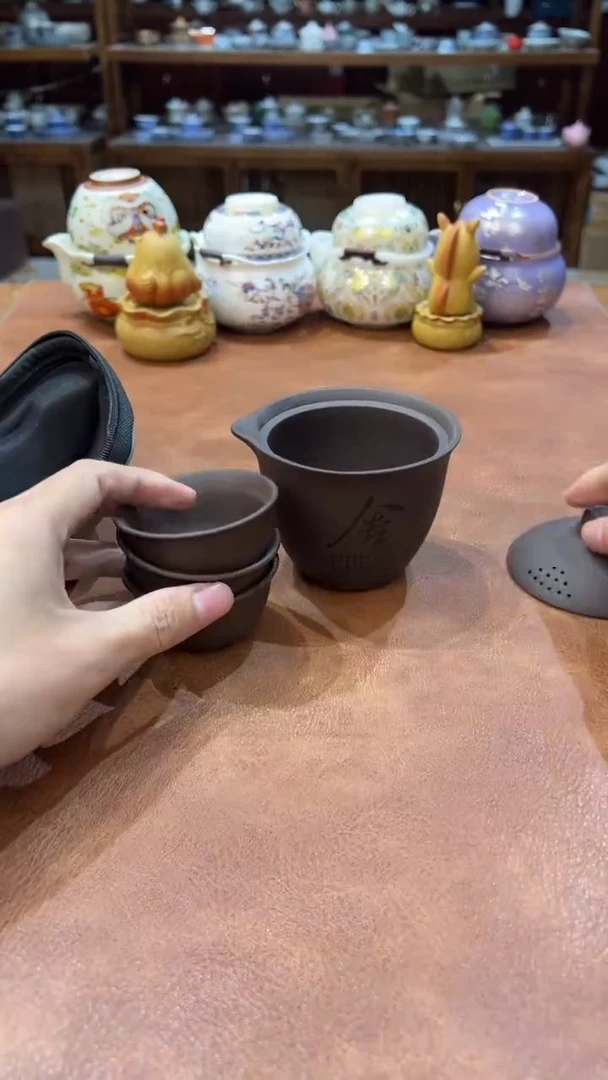 真的很便宜会开片的旅行茶具