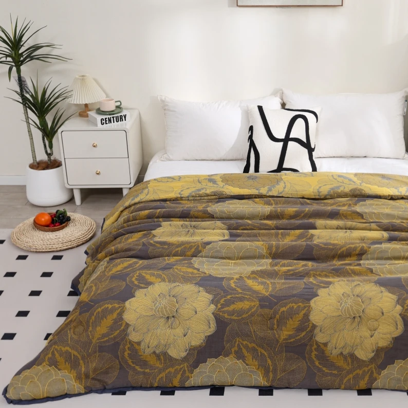 XDONGY（冬云家纺）200*230高定双层纱 洛森 驼 绒蛋白被