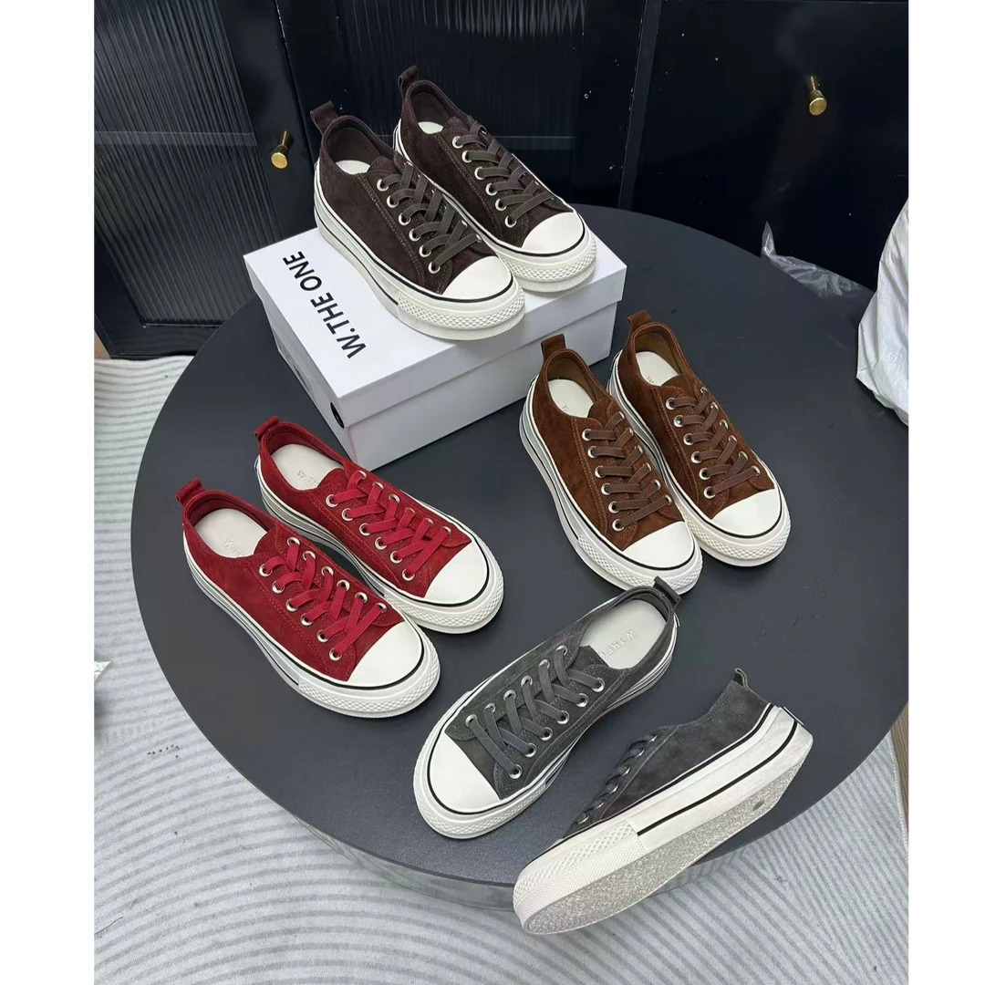 莹莹家/W.THE.ONE欧货女鞋时尚做旧翘臀厚底休闲鞋板鞋