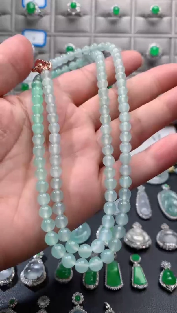 颈饰未镶嵌翡翠珠链