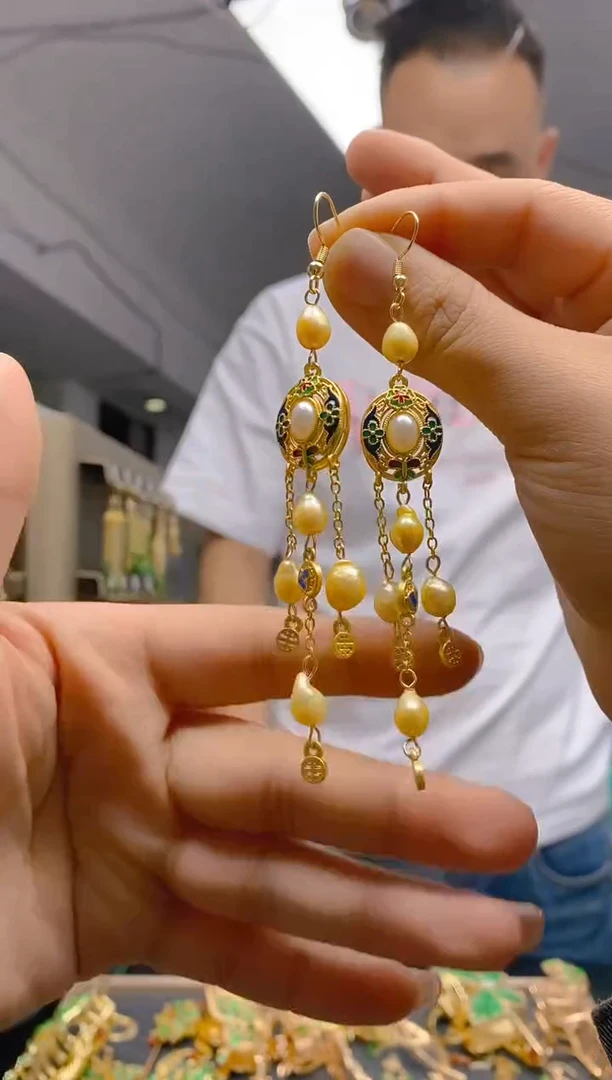 【闪购商品】淡水珍珠耳饰合金037珍珠饰品