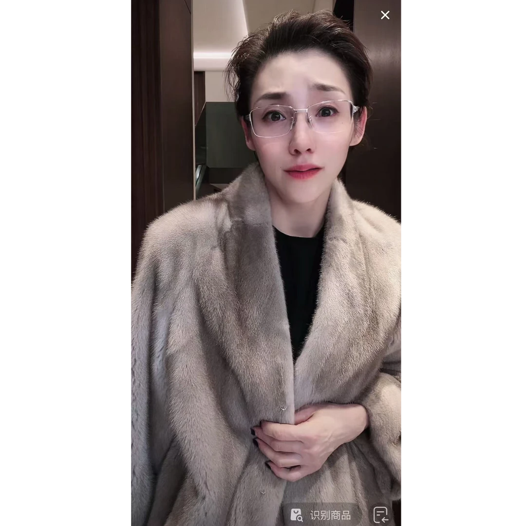 水貂毛皮草 大衣外套  PC0065