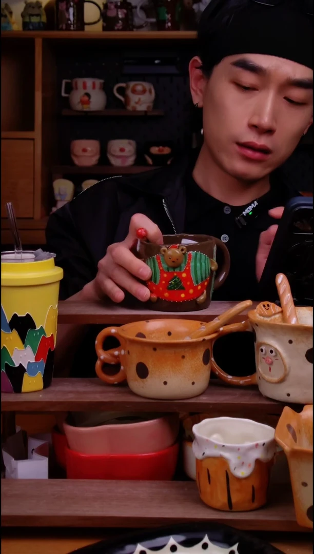 杯子陶景德镇可爱设计师款陶瓷35号