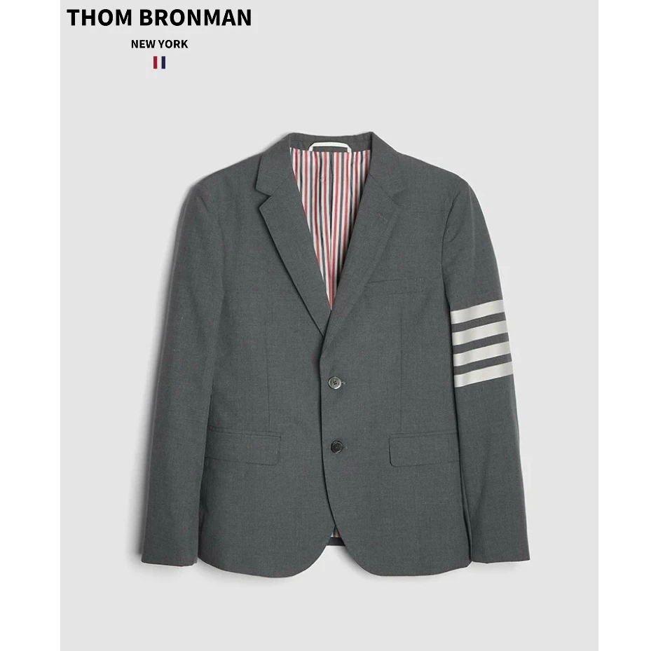 TB【官方正品】THOM BRONMAN汤姆布郎羊绒西服四条纹男士西装外套