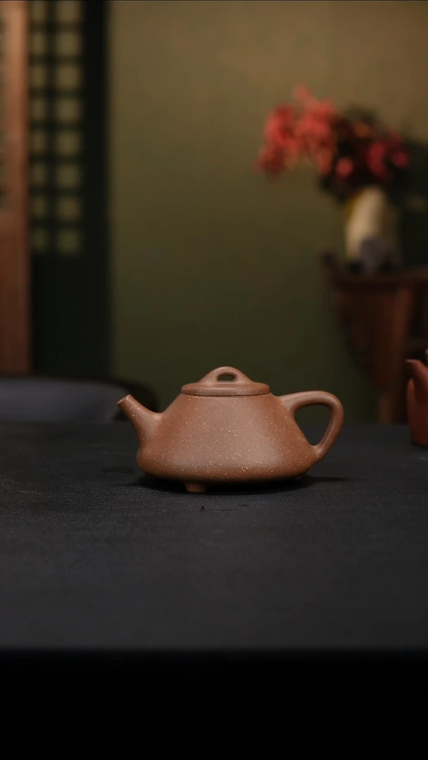 茶壶紫砂一*紫砂壶微瑕段泥点汤子冶