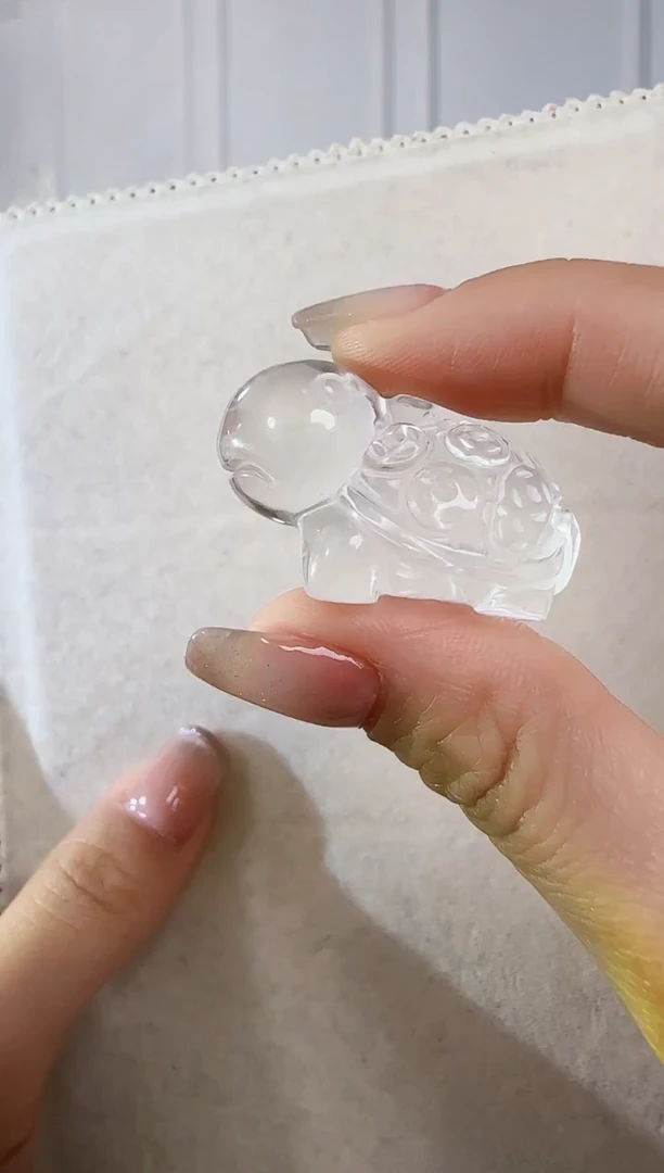 颈饰未镶嵌水晶白水晶金钱龟摆件