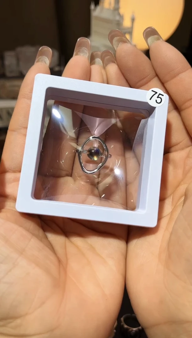 【闪购商品】长石戒指银S925镶嵌定制