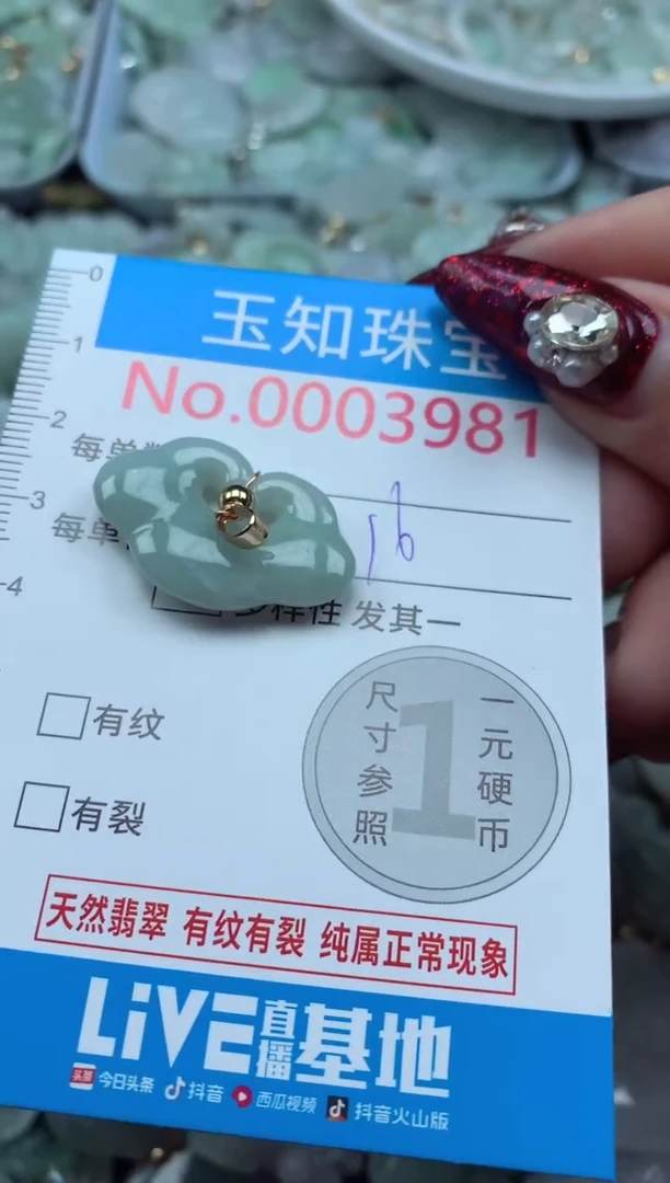 吊坠(不含链)未镶嵌翡翠3981