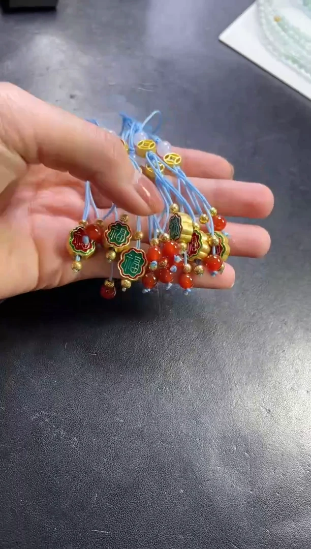 【闪购商品】玛瑙/玉髓手机挂合金手机挂多样性发一件