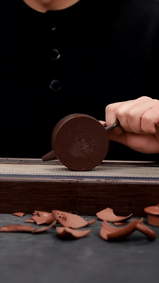 【闪购商品】紫砂茶壶老紫泥全手汉瓦（瑕疵）