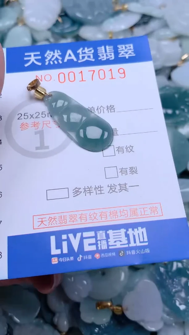 翡翠未镶嵌吊坠(不含链)1